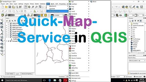 Click the Add Data button on the Standard toolbar to open the Add Data dialog box. . Quick map services qgis